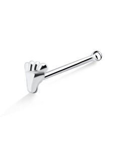 Foot Silver Bone Nose Stud NSKD-87